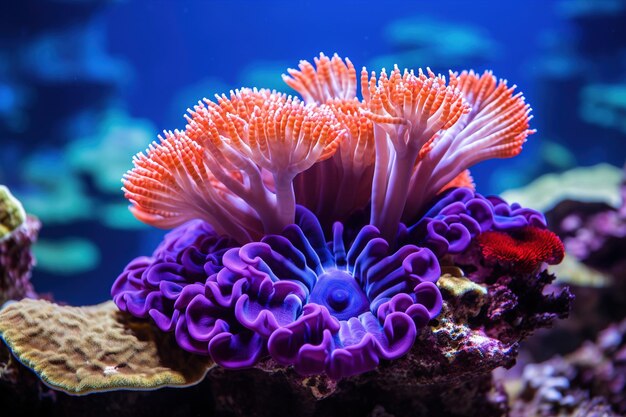 Photo undwater colorful coral generative ai