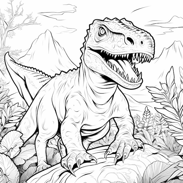 Unearthed Wonders A Dino Coloring Extravaganza