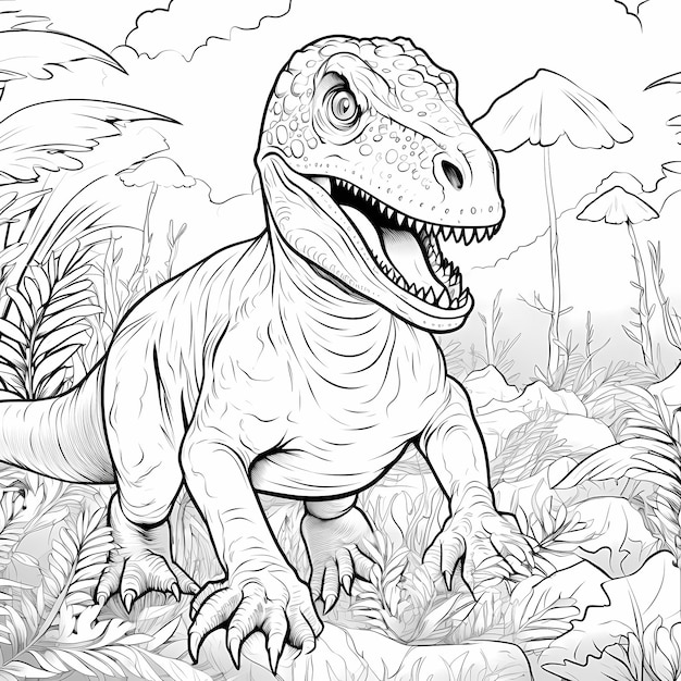 Unearthed Wonders A Dino Coloring Extravaganza