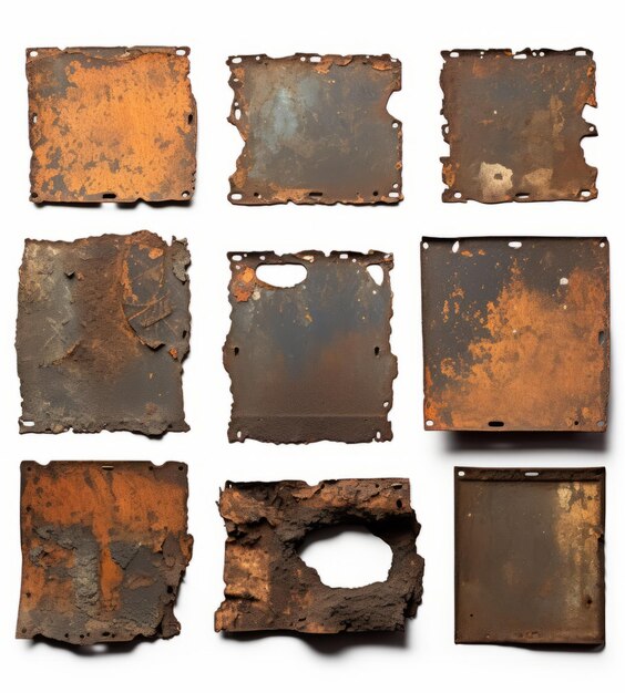 Unearthing Beauty 6 Rusty Metal Plates Uncovered in Captivating Journey