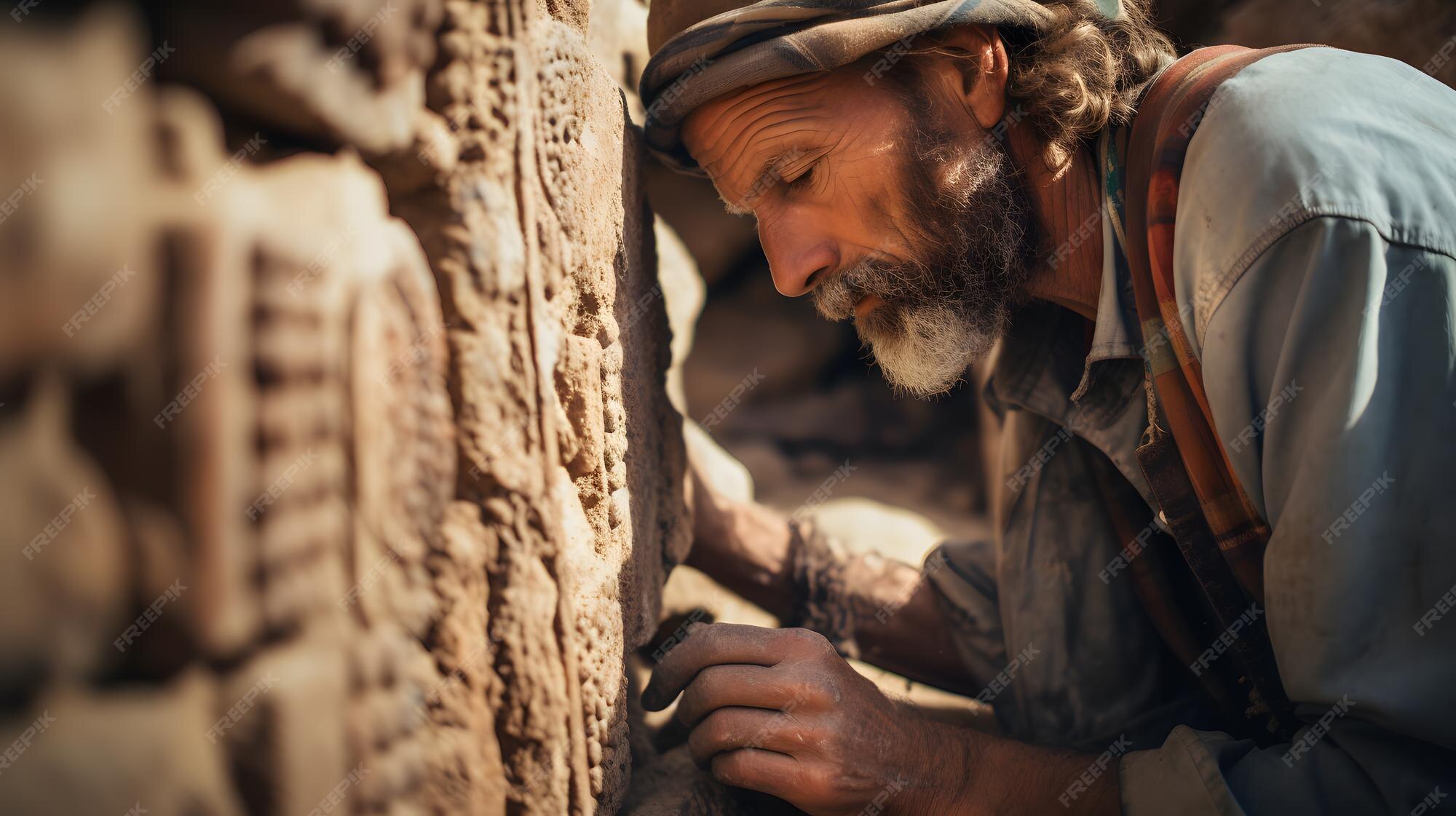 Premium AI Image | Unearthing the Past Archaeologist Uncovering Ancient 
