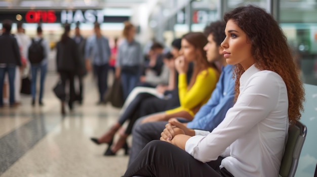 Foto il concetto di persone disoccupate vista anteriore