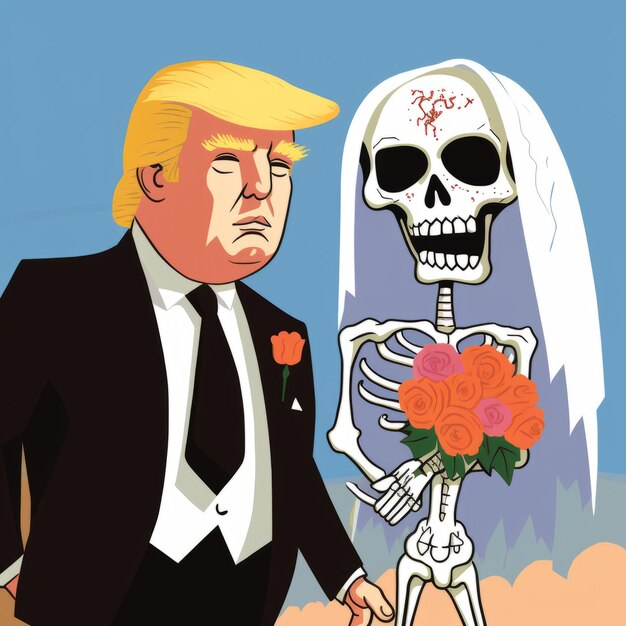 Foto la storia d'amore inaspettata il giorno del matrimonio di donald trump a calavera