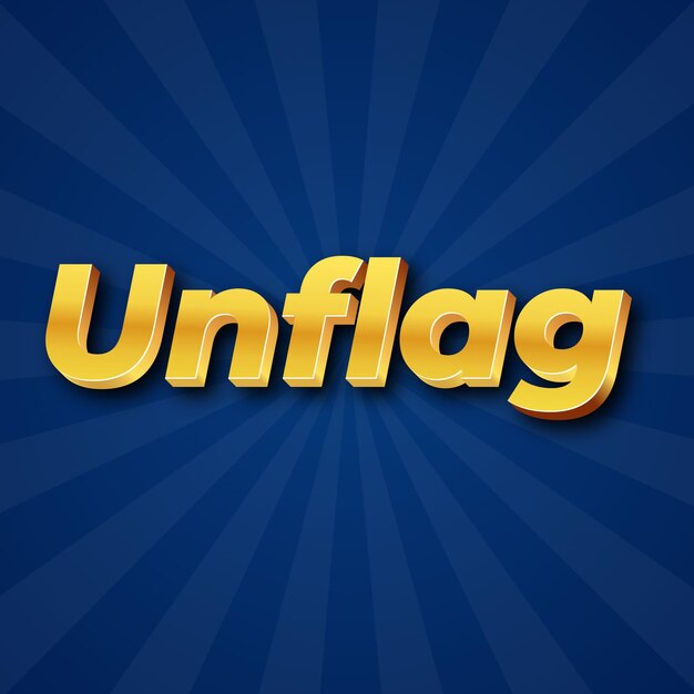 Unflag text effect gold jpg attractive background card photo