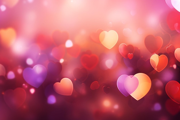 Unfocused background of hearts