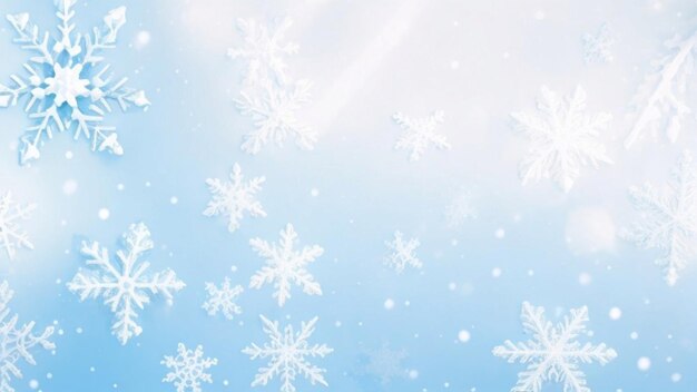 Unfocussed winter background with snowflakes