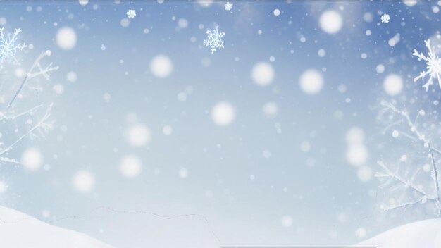 Unfocussed winter background with snowflakes