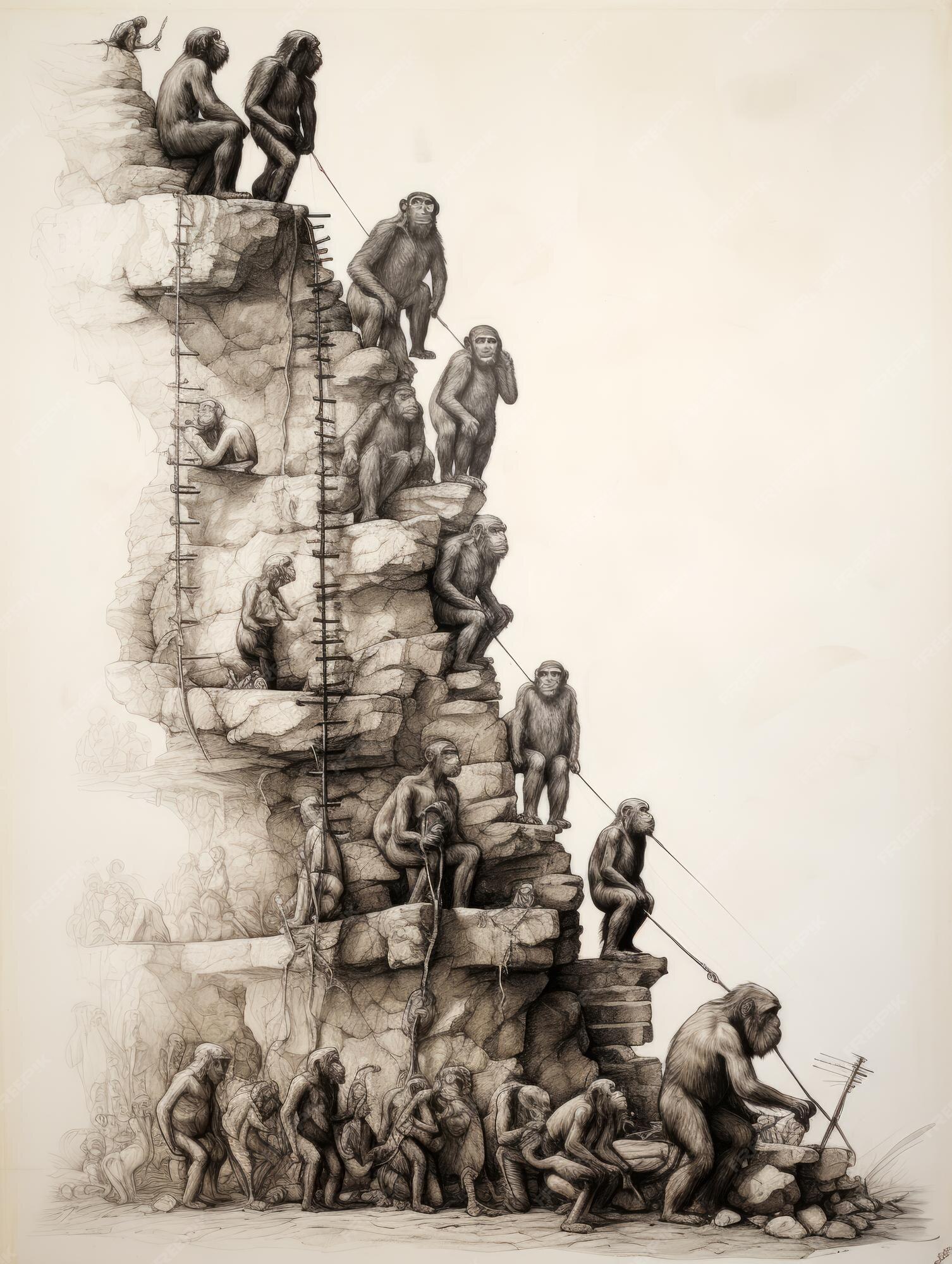 Premium Photo  The Unfolding of Evolution Darwin's Law Illustrated 