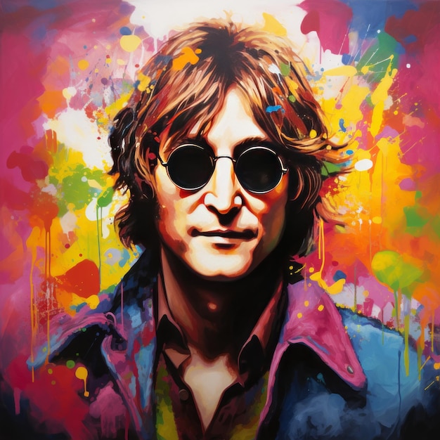 Photo the unforgettable legacy of john lennon the iconic musician and peace activist