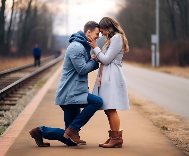 Foto una proposta indimenticabile un giorno di san valentino da ricordare generato dall'ia