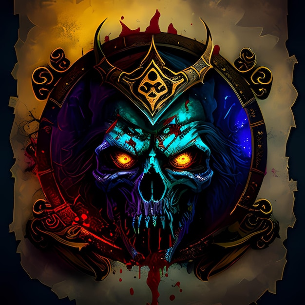 Unholy Requiem Upbeta Undead Spell Icon with Evil Sorrow and Dark Colors