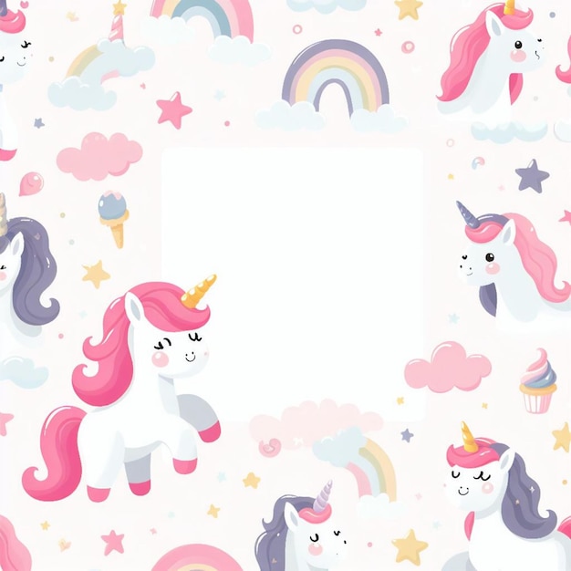 Foto unicorn sfondo desktop carta da parati vector carino