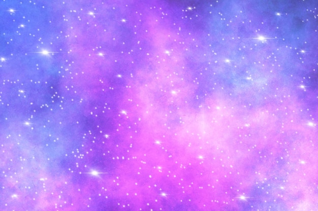 Unicorn background with rainbow sky fantasy Colorful space galaxy