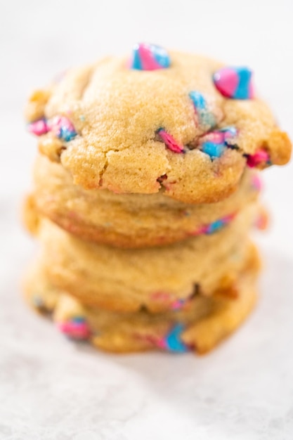 Unicorn chocolate chip cookie