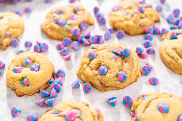 Unicorn chocolate chip cookie