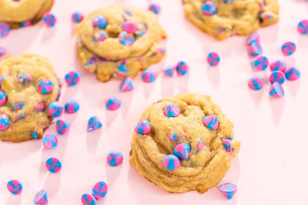 Unicorn chocolate chip cookie