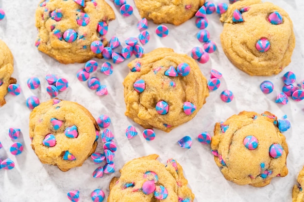 Unicorn chocolate chip cookie