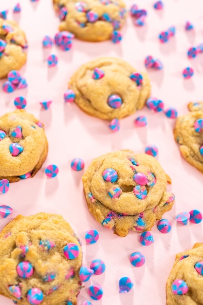 Photo unicorn chocolate chip cookie