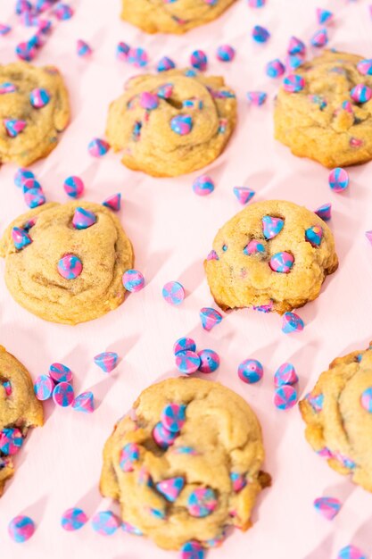 Photo unicorn chocolate chip cookie