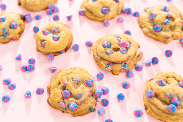 Photo unicorn chocolate chip cookie