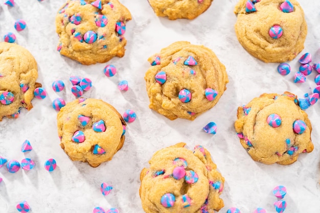 Unicorn chocolate chip cookie