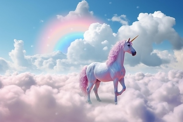 A unicorn in the clouds by the artist unicorn