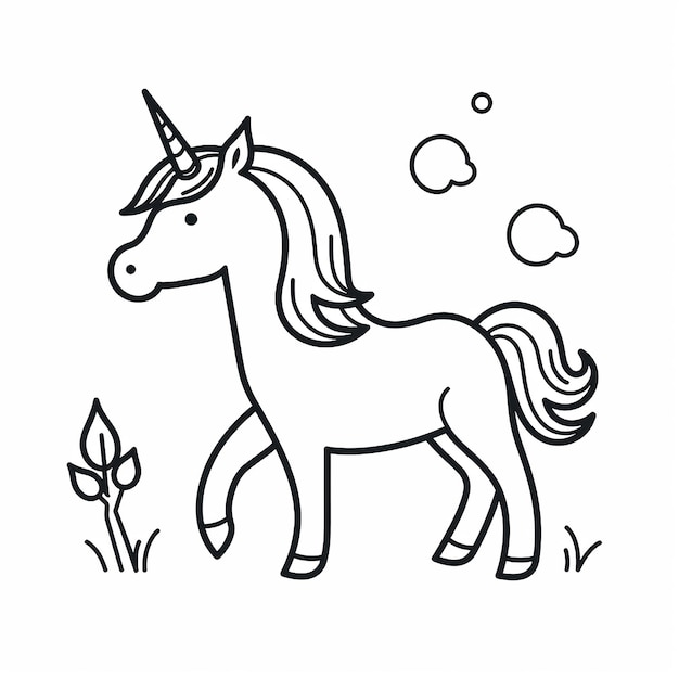 unicorn coloring page