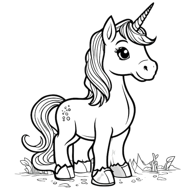 Photo unicorn coloring pages