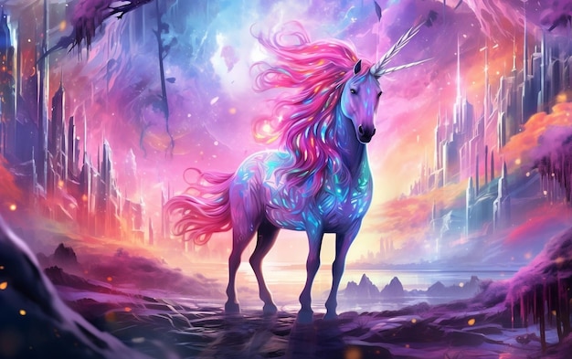 unicorn Cool and Beautiful Artistic Creation Generative AI