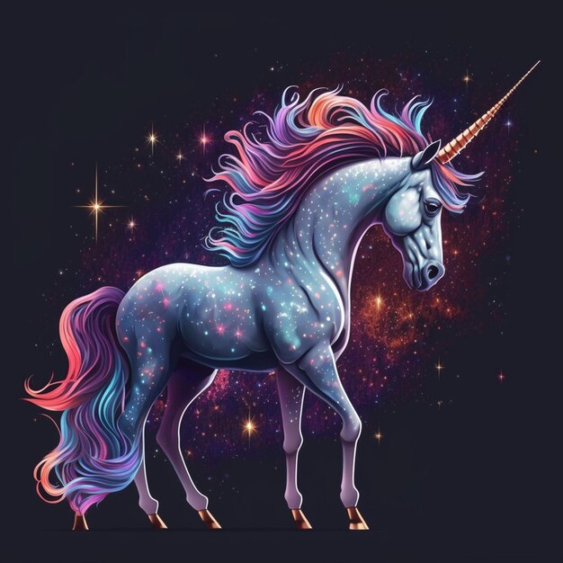 Unicorn Galaxy Vector Illustration