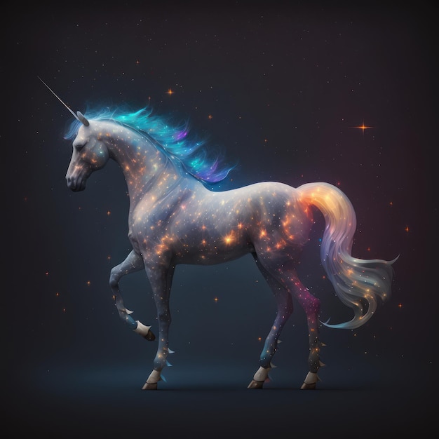 Unicorn horse Magic fantasy creature Generative AI