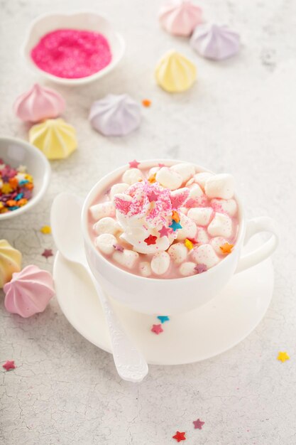 Unicorn hot chocolate