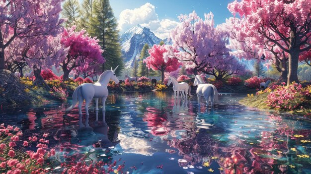 Unicorn Picnic Paradise A Dreamy Delight in the Clouds