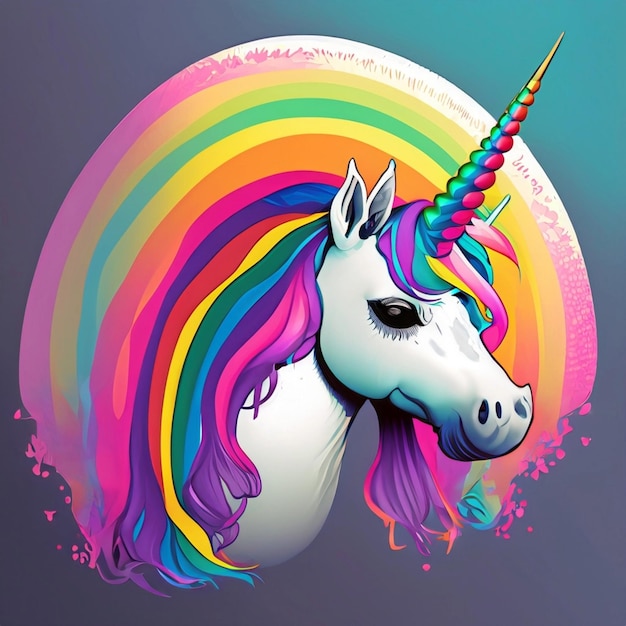 Photo unicorn rainbow vector