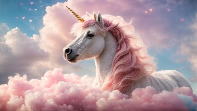 Unicorn's Dreamy Flight A Whimsical Moment in the Sky