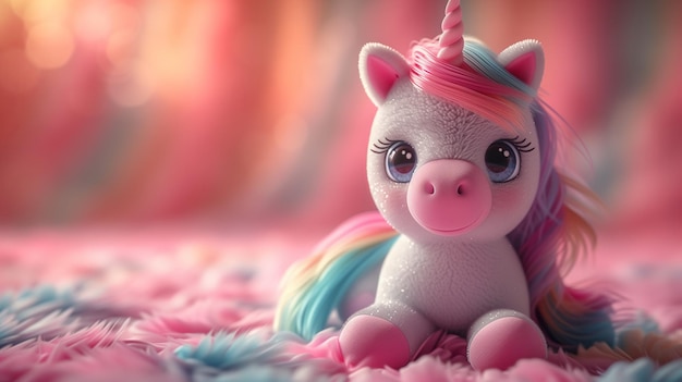 unicorn toy close up Generative AI