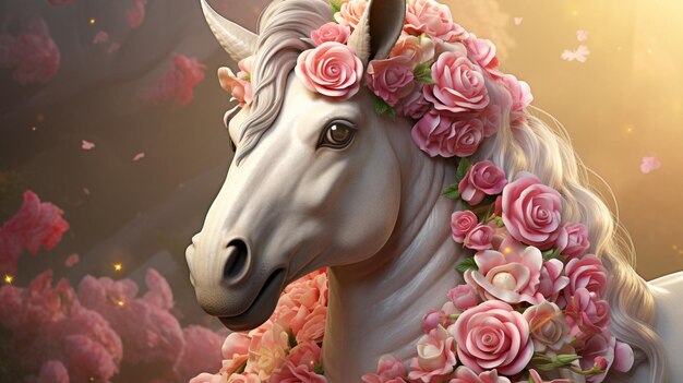 unicorn vector design HD 8K behang Stock Fotografisch