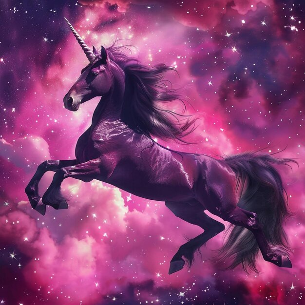 an unicorn with a purple background and the words unicorns on it