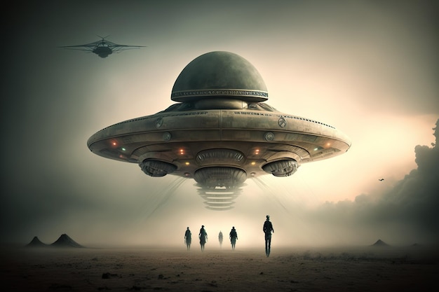 Unidentified Flying Object Alien UFO Generated AI
