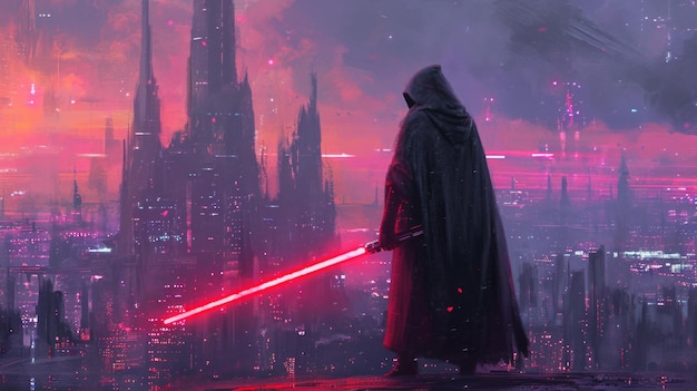 Unidentified Jedi with the red light saber