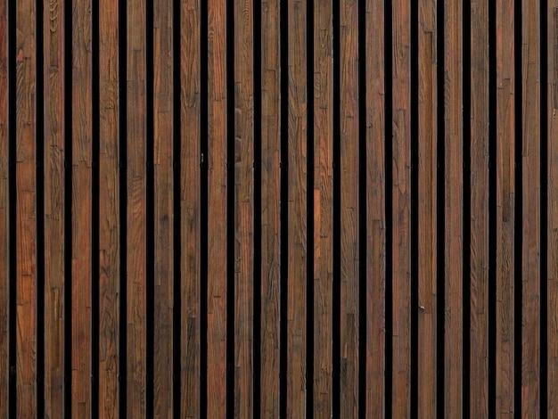 Photo uniform walnut wooden texture lining boards wall