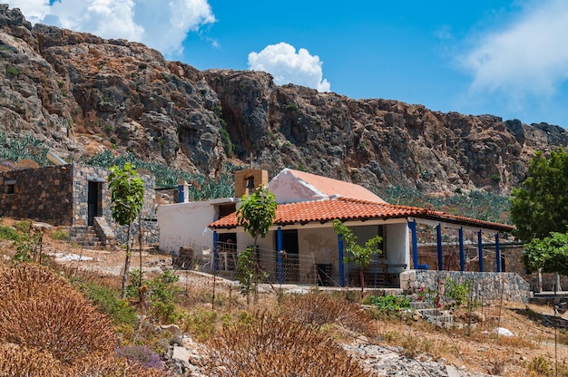 Foto l'isola greca disabitata di gramvousa