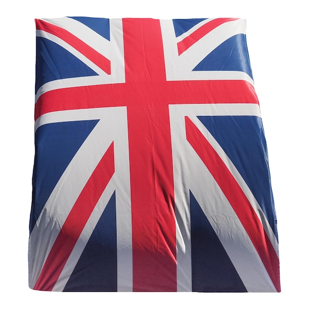 흰색 위에 고립된 영국의 유니온 잭 국기