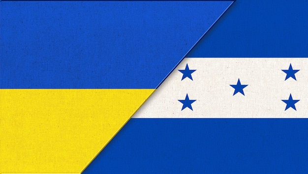 Union of two countries Flag of Ukraine and Guatemala Two Flag Together