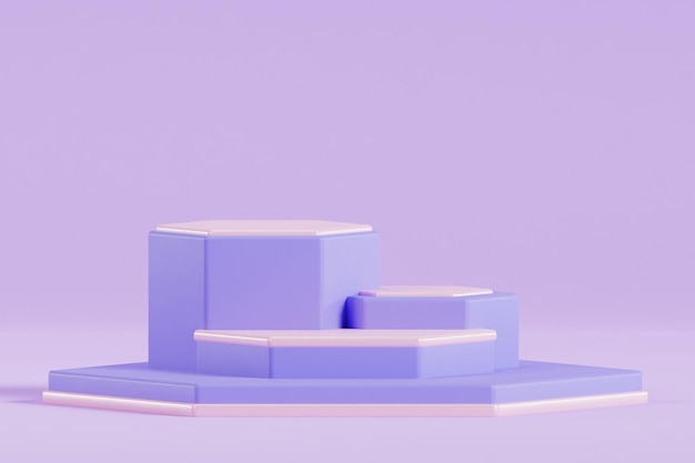 Unique 3D podium background