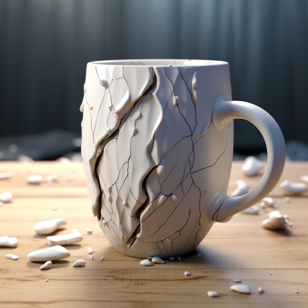 Photo unique 3d rendered coffee cup with realistic details