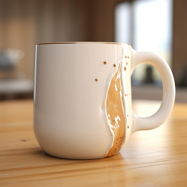 Photo unique 3d rendered coffee mug with realistic details