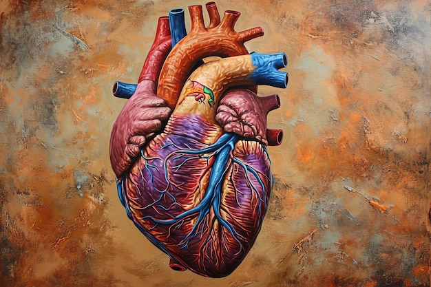 Photo unique artist anatomic heart generate ai