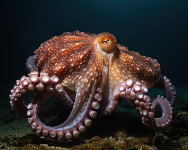 Photo the unique beauty of the octopus princess a tale of reptilian warriors and red humanoids