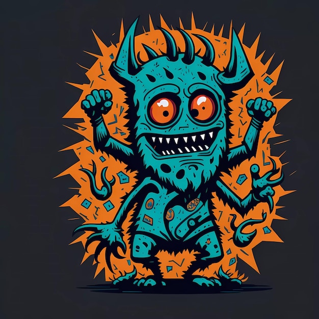 Unique and colorful monster characters